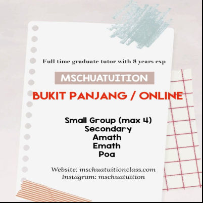 Image Small Group Tuition Bukit Panjang A Math E Math