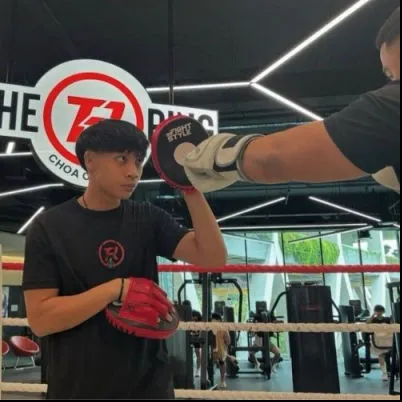 Image Boxing Training with National Team Boxer